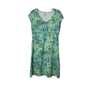 Title Nine Green Floral Diamalete Steadfast Athletic Dress Size M Floral